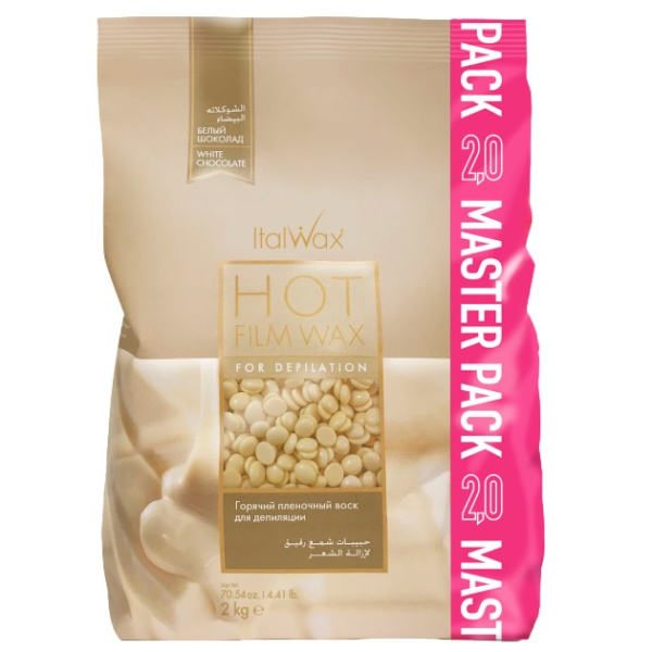 Воск для депиляции пленочный ItalWax "Белый шоколад" в гранулах, 2 кг