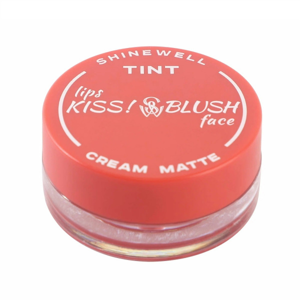 Тинт матовый для губ и щек Shinewell, т. 02 коралловый, 6 г