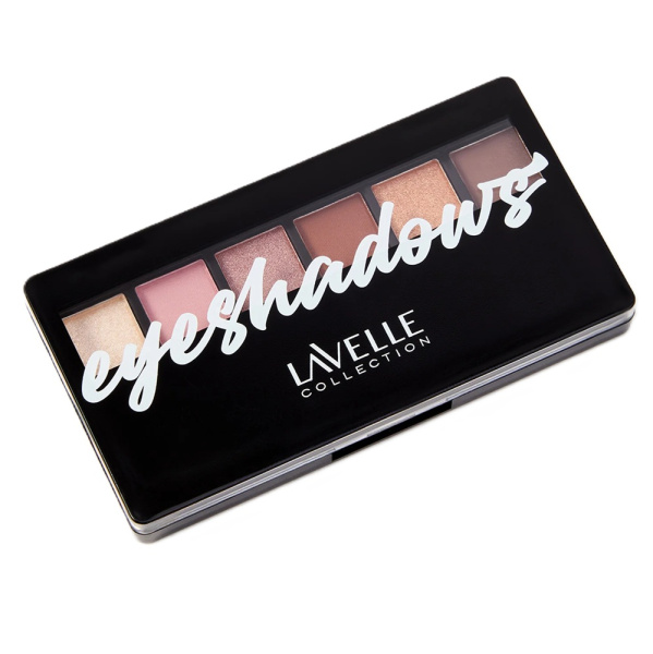 Тени для век 6-ти цветные Lavelle т. 06 золотисто-коричневый