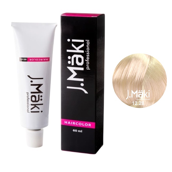 Краситель J.Maki 12.28 суперблонд жемчужный бежевый, 60 мл