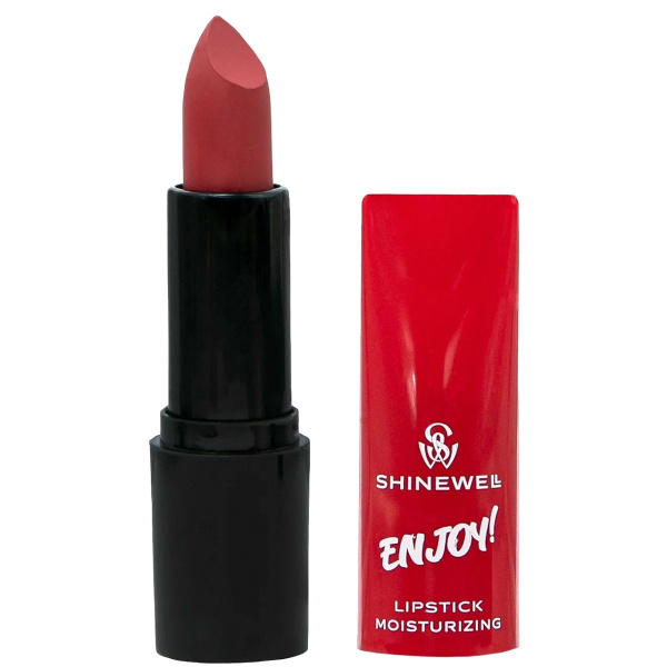 Помада увлажняющая для губ Shinewell Enjoy, т. 02 красный, 3 г