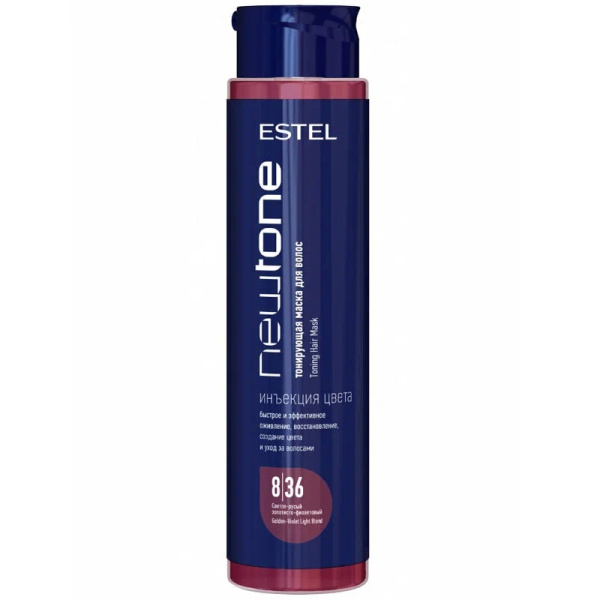 Тонирующая маска для волос Estel Haute Couture Newtone 8/36 светло-русый золотист.-фиолет., 400 мл Тонирующая маска для волос Estel Haute Couture Newtone 8/36 светло-русый золотист.-фиолет., 400 мл