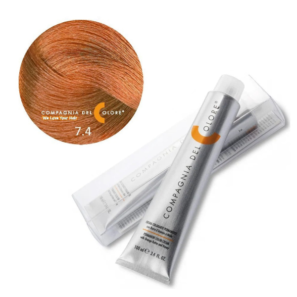 Крем-краска Del Colore 7/4 медный средне-русый, 100 мл