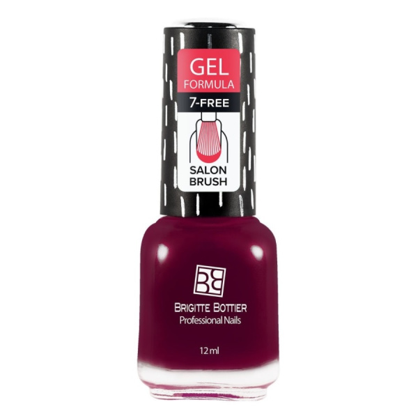 Лак для ногтей Brigitte Bottier Gel Formula, т. 05 темно-пионовый, 12 мл