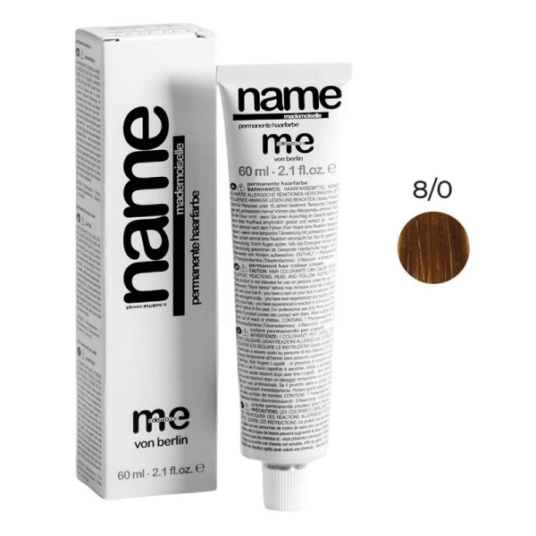 Краситель MeMademoiselle Me Name 8/0 блондин, 60 мл Краситель MeMademoiselle Me Name 8/0 блондин, 60 мл