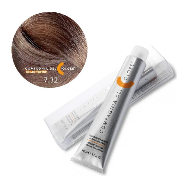 Крем-краска Del Colore 7/32 бежевый натуральный средне-русый, 100 мл