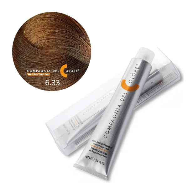 Крем-краска Del Colore 6/33 тёмно-русый золотой интенсивный, 100 мл