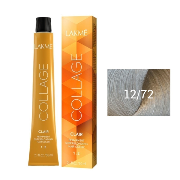 Крем-краска Lakme Collage Clair 12/72 суперосветляющий сине-фиолетовый, 60 мл Крем-краска Lakme Collage Clair 12/72 суперосветляющий сине-фиолетовый, 60 мл
