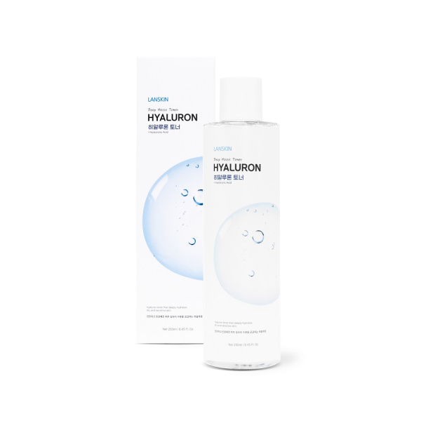 Тонер глубоко увлажняющий для лица с гиалуроновой кислотой Lan Skin, 250 мл