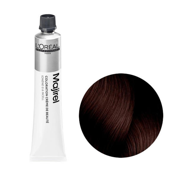 Стойкая крем-краска для волос Loreal Majirel 5.12 св. шатен пеп.-перл., 50 мл