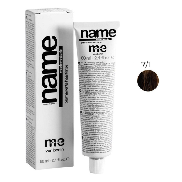 Краситель MeMademoiselle Me Name 7/1 средний блондин пепельный, 60 мл Краситель MeMademoiselle Me Name 7/1 средний блондин пепельный, 60 мл