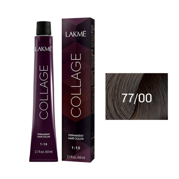 Крем-краска Lakme Collage 77/00 средний блондин интенсивный, 60 мл Крем-краска Lakme Collage 77/00 средний блондин интенсивный, 60 мл