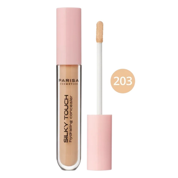 Увлажняющий консилер для кожи вокруг глаз PARISA Silky Touch т.203, 4 мл