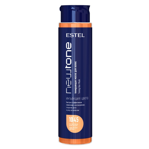 Тонирующая маска для волос Estel Haute Couture Newtone 10/45 светлый блондин медно-красный, 400 мл