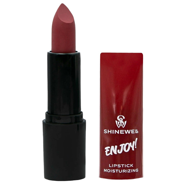 Помада увлажняющая для губ Shinewell Enjoy, т. 07 тёмно-красный, 3 г