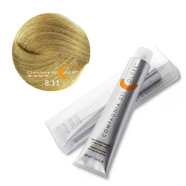 Крем-краска Del Colore 8/11 матовый натуральный светло-русый, 100 мл