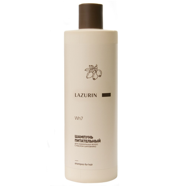 Шампунь питательный Lazurin для нормальных волос с маслом шиповника, 400 мл