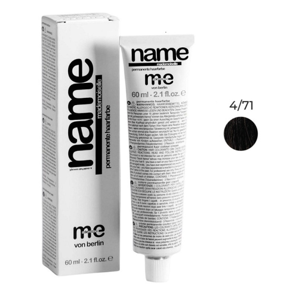Краситель MeMademoiselle Me Name 4/71 средний коричневый коричнево-пепельный, 60 мл