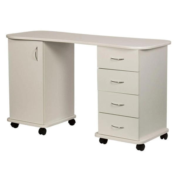 Маникюрный стол Имидж Мастер Эсти 2, белоснежные цветы