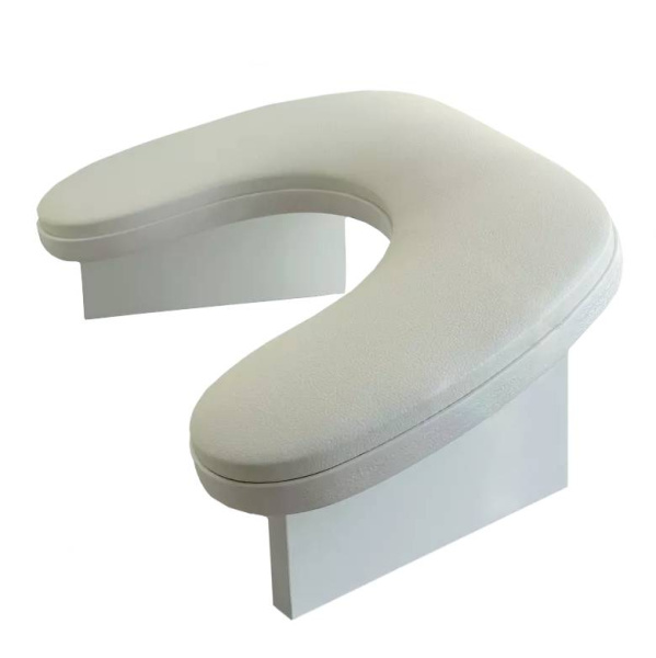 Подставка для рук маникюрная "С-образная", белая/белая