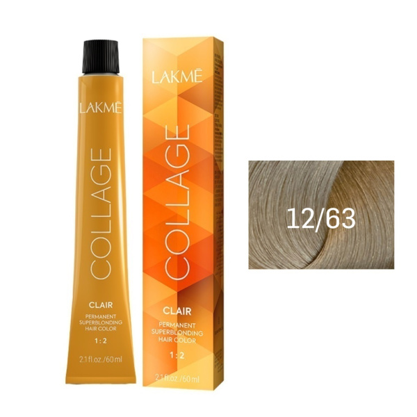 Крем-краска Lakme Collage Clair 12/63 суперосветляющий коричнево-золотой, 60 мл