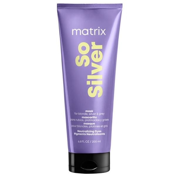 Маска тройного действия Matrix Total Results So Silver для нейтрализации желтизны, 200 мл Маска тройного действия Matrix Total Results So Silver для нейтрализации желтизны, 200 мл