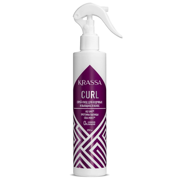 Спрей-уход Krassa Professional для кудрявых и вьющихся волос, 250 мл