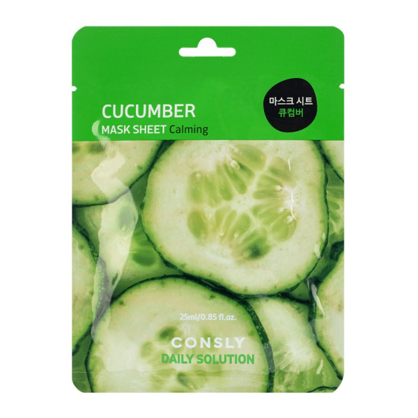 Маска тканевая для лица с экстрактом огурца Consly, 25 мл