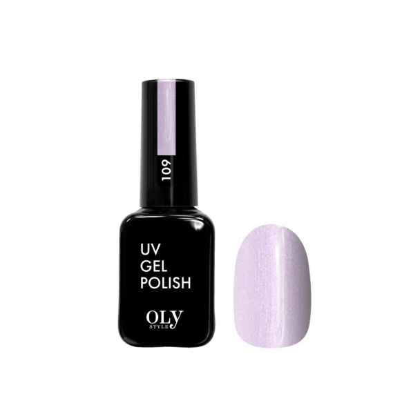 Гель-лак для ногтей Oly Style т. 109 нежно-сиреневый перламутр, 10 мл