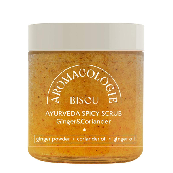 Скраб для тела пряный с имбирем и кориандром Bisou, 250 мл