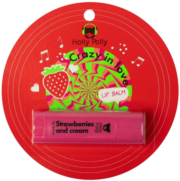 Бальзам для губ Holly Polly Crazy in love Клубника со сливками, 4,8 г