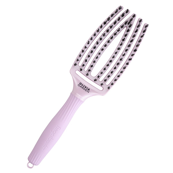 Щётка Olivia Garden Fingerbrush Boar&Nylon, лиловый