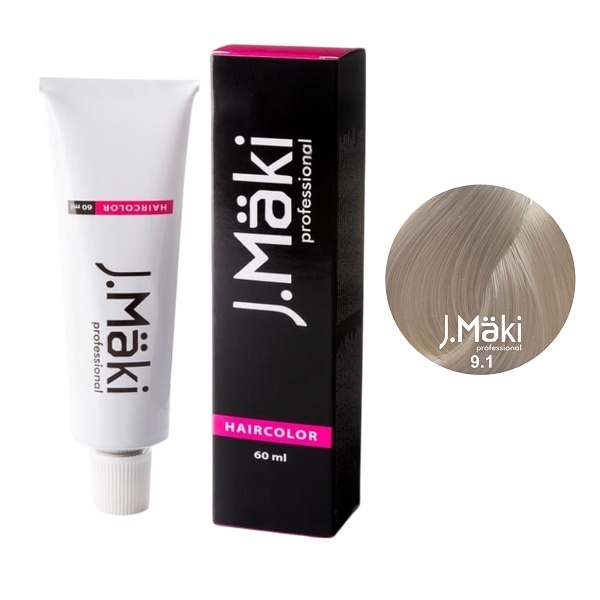 Краситель J.Maki 9.1 пепельный блондин, 60 мл