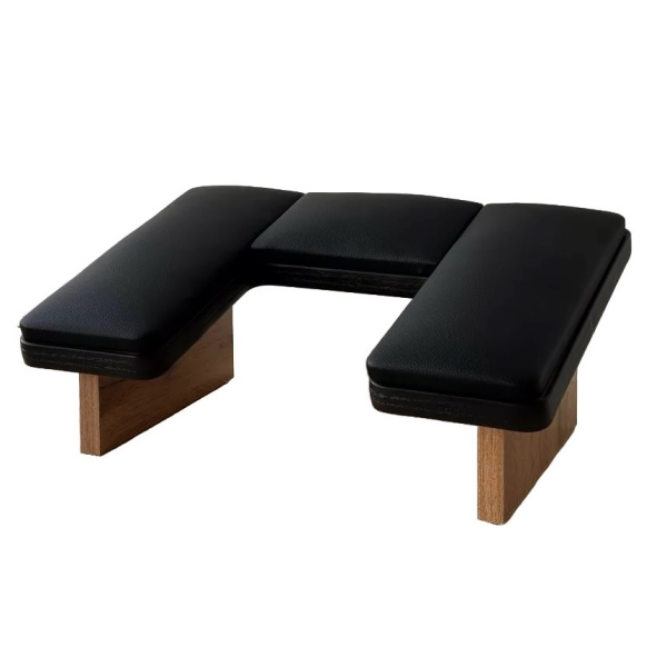 Подставка для рук маникюрная "П-образная", черная/дерево