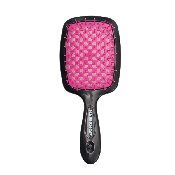 Hairshop Расческа для канекалона фуксия, черная ручка