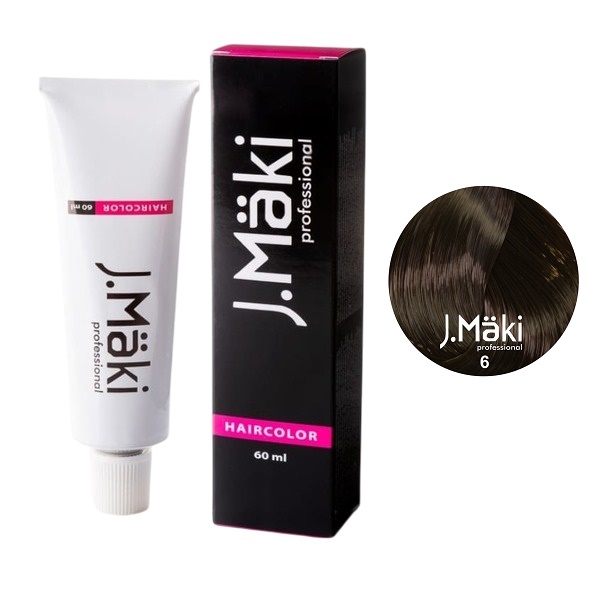 Краситель J.Maki 6.0 темно-русый, 60 мл Краситель J.Maki 6.0 темно-русый, 60 мл