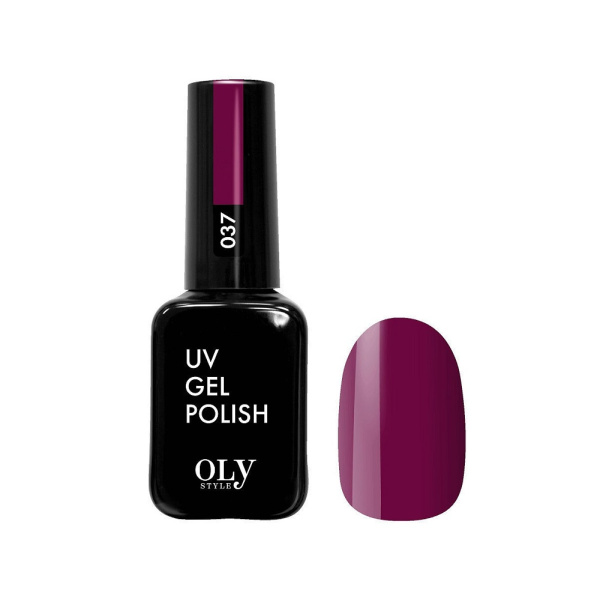 Гель-лак для ногтей Oly Style т. 037 темно-малиновый, 10 мл