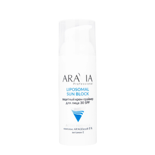 Защитный крем-праймер для лица ARAVIA Professional Sun Block+ 30 SPF, 50 мл