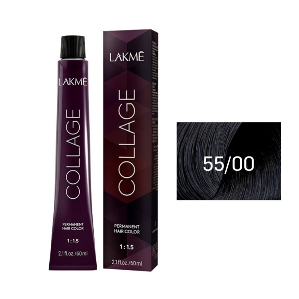 Крем-краска Lakme Collage 55/00 светлый шатен интенсивный, 60 мл
