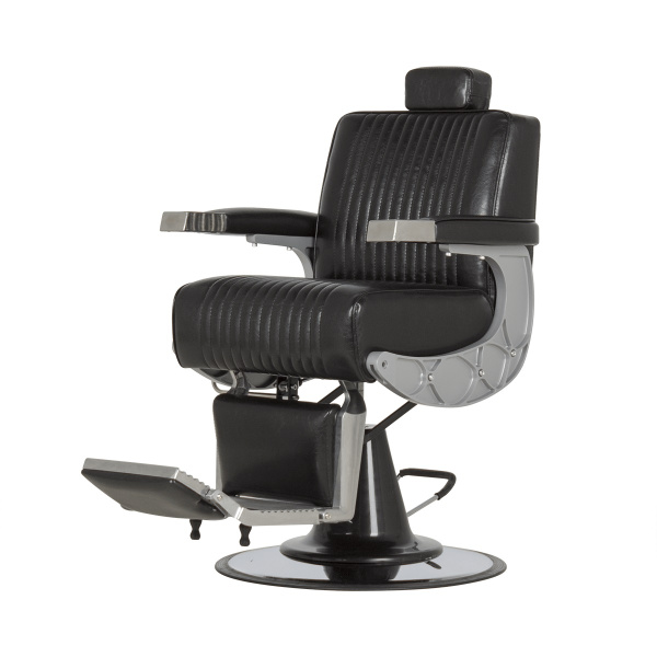 Кресло парикмахерское барбер Мэдисон Челленджер черное 8 глянцевое