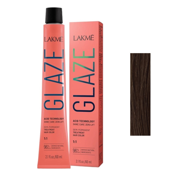 Краситель полуперманентный Lakme Glaze 6/61 грецкий орех, 60 мл