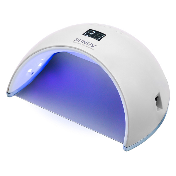 Лампа для сушки ногтей с кварцевыми диодами Sunuv SUN 6 белая Лампа для сушки ногтей с кварцевыми диодами Sunuv SUN 6 белая