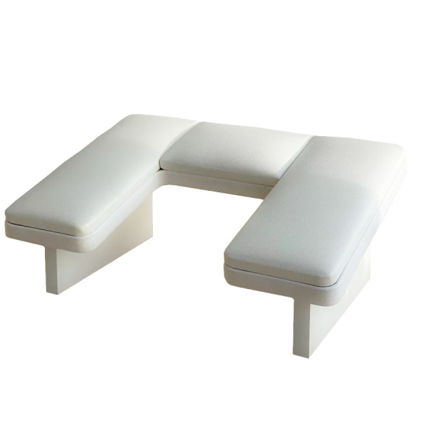 Подставка для рук маникюрная "П-образная", белая/белая