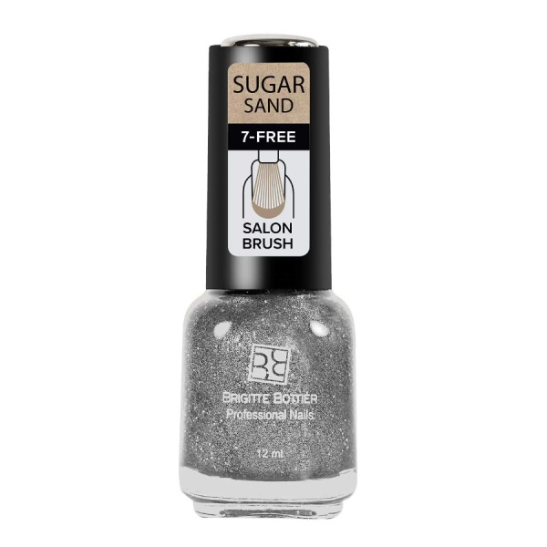Лак для ногтей Brigitte Bottier Sugar Sand, т. 316 искрящееся серебро, 12 мл