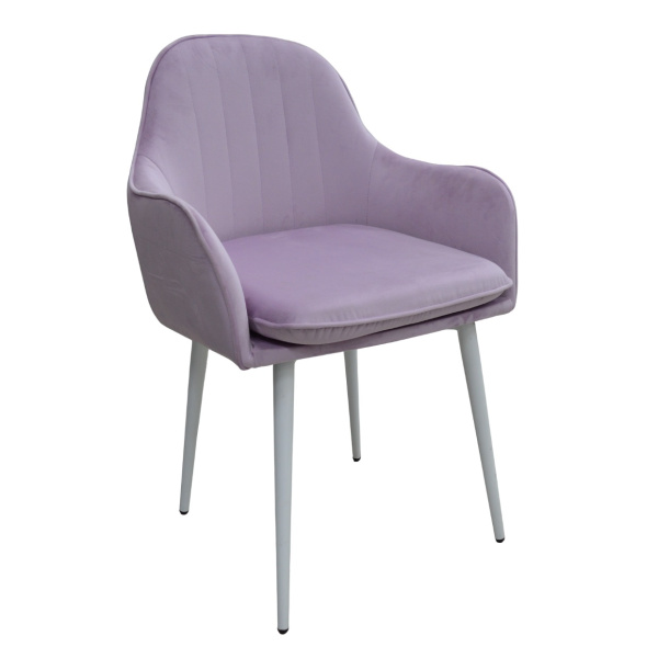 Кресло MassLife Санрайс Эвита 21 лаванда, металл белый 