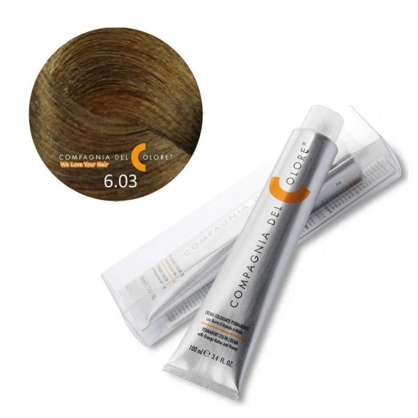 Крем-краска Del Colore 6/03 тёплый натуральный тёмно-русый, 100 мл