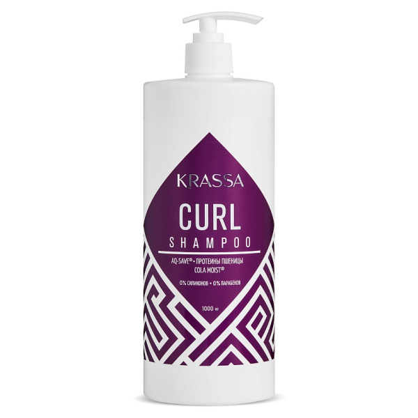Шампунь Krassa Professional для кудрявых и вьющихся волос, 1000 мл