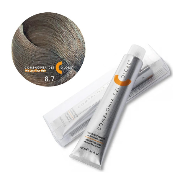 Крем-краска Del Colore 8/7 светло-русый коричневый матовый, 100 мл