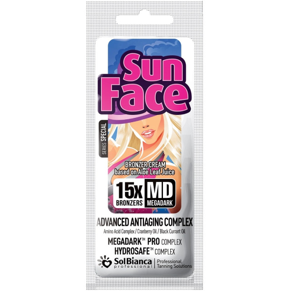 Крем для загара Solbianca Sun Face 15x bronzer, 15 мл