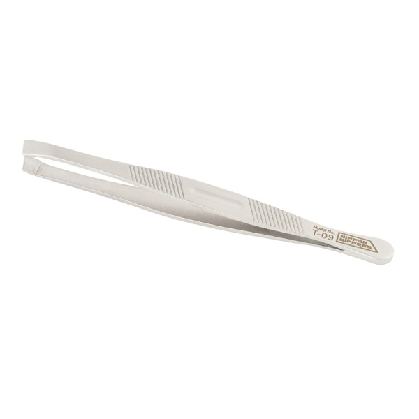 Пинцет для бровей Nippon Nippers T-09 скошенный край, 90 мм